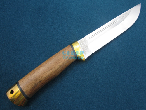 Нож "Бекас" дерево-латунь (тыльник), 100х13М /Златоуст фото 2
