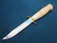 Нож "Штрафбат" карельская береза-латунь, 100х13М /Златоуст