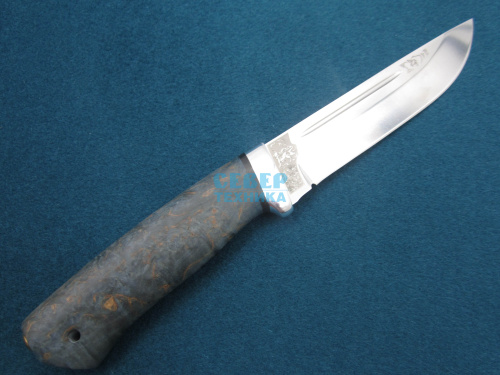 Нож "Бекас" карельская береза стаб., 95х18 /Златоуст фото 2
