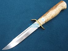 Нож "Штрафбат" карельская береза-латунь, D2 /Златоуст