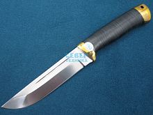 Нож "Бекас" кожа-латунь, 100х13М /Златоуст