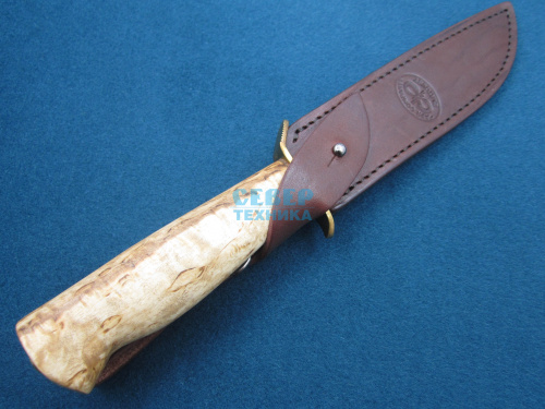 Нож "Штрафбат" карельская береза-латунь, 100х13М /Златоуст фото 3