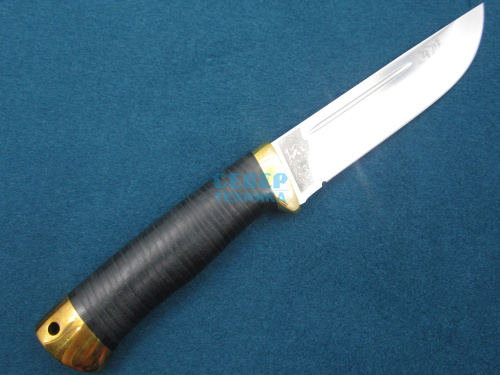 Нож "Бекас" кожа-латунь, 100х13М /Златоуст фото 2