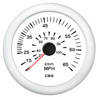 Спидометр для ПЛМ белый (0-65 миль в час)