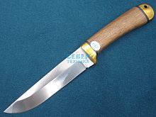 Нож "Лиса" дерево-латунь, 100х13М /Златоуст