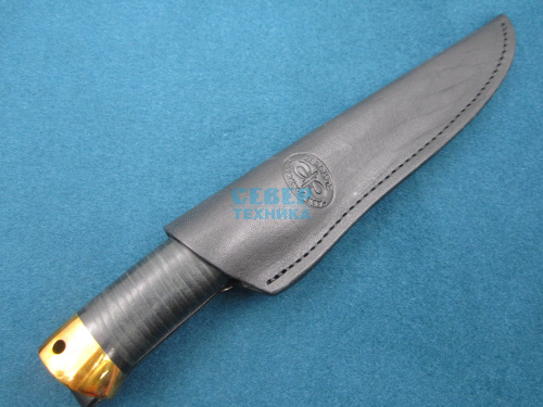 Нож "Бекас" кожа-латунь, 100х13М /Златоуст фото 3